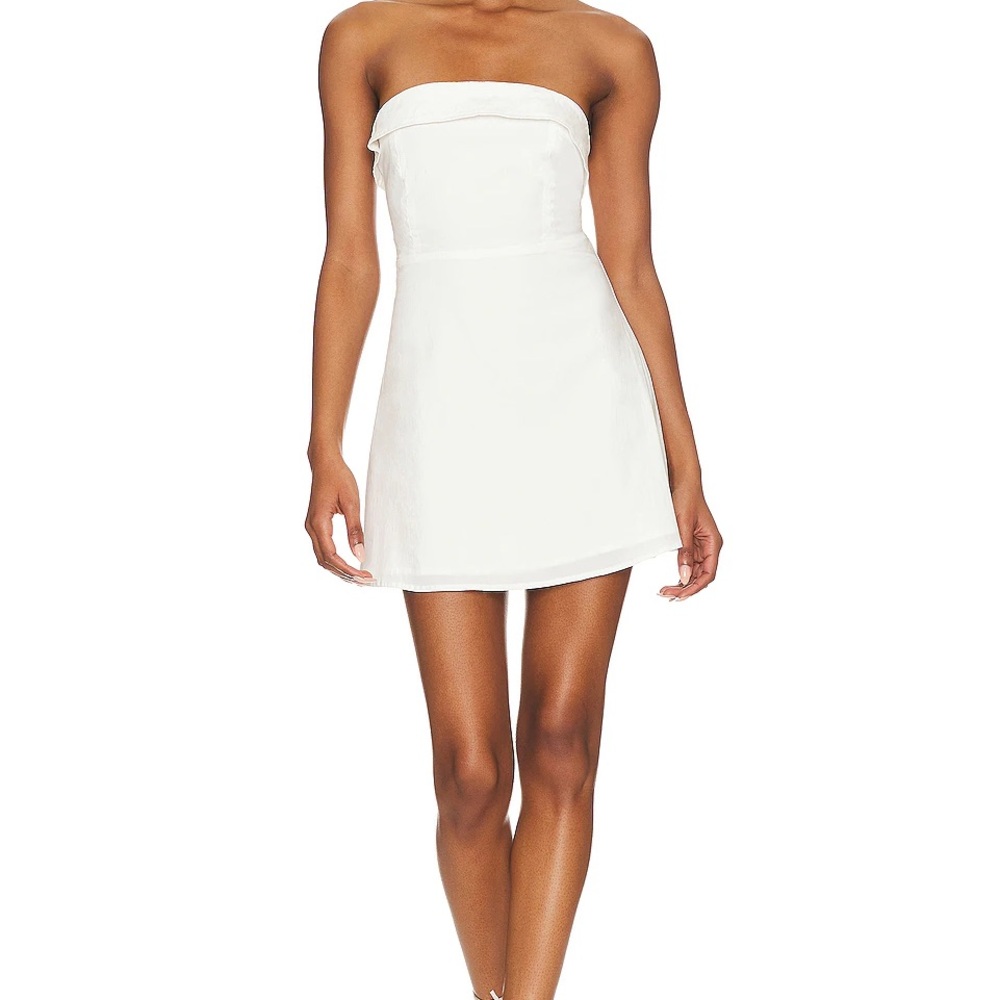 Indah Strapless Dress- Miss Jones Mini Dress in White